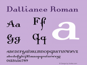 Dalliance Roman 001.000 Font Sample