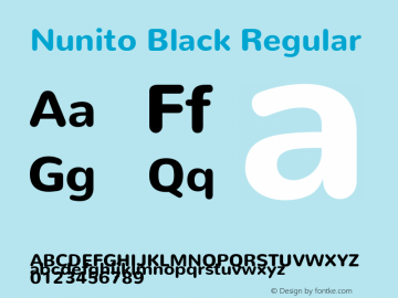 Nunito Black Regular Version 2.000图片样张