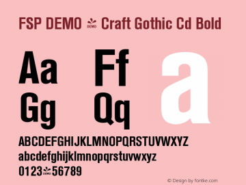 Fsp Demo - Craft Gothic Cd Font,Fsp Demo - Craft Gothic Cd Bold Font,Fontspring Demo - Craft Gothic Cd Font,Fontspringdemo-Craftgothiccdbold Font|Fsp Demo - Craft Gothic Cd Bold Version 1.070 Font-Ttf Font/Heiti Font-Fontke.com