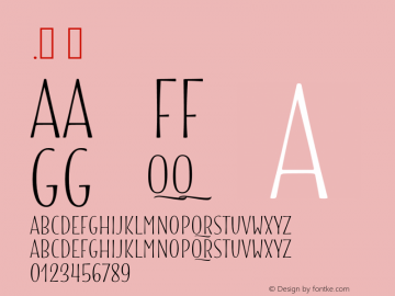 .  Version 1.000 Font Sample