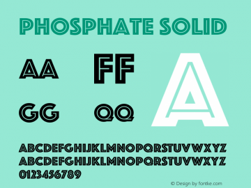 Phosphate Solid 12.0d1e31 Font Sample