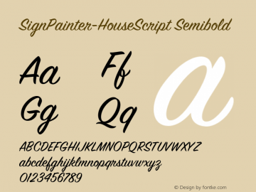 SignPainter-HouseScript Semibold 11.0d7e2 Font Sample