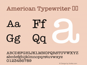 American Typewriter 粗体 12.0d5e2 Font Sample