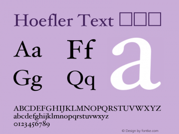 Hoefler Text 常规体 8.0d3e3 Font Sample