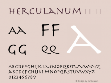 Herculanum 常规体 12.0d1e1 Font Sample