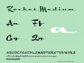 Rocket Medium Version 1.00 Font Sample