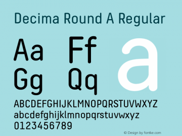 Decima Round A Regular Version 1.000 Font Sample