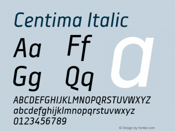Centima Italic Version 1.001图片样张