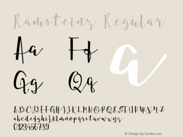 Ramsteinz Regular Version 1.000;PS 001.001;hotconv 1.0.56图片样张