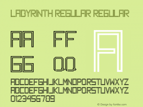 Labyrinth Regular Regular Unknown Font Sample