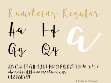 Ramsteinz Regular Unknown图片样张