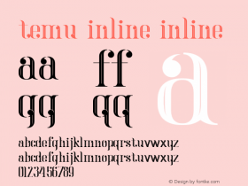 Temu Inline Inline Version 1.000 Font Sample