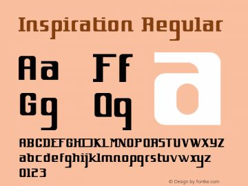 Inspiration Regular Macromedia Fontographer 4.1 6/16/99图片样张