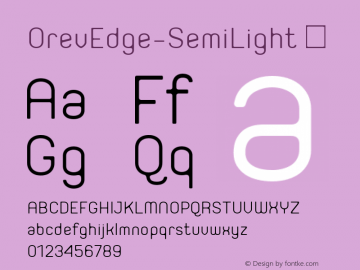 OrevEdge-SemiLight ☞ Version 1.000;com.myfonts.easy.typesketchbook.orev-edge.semi-light.wfkit2.version.4CqA Font Sample