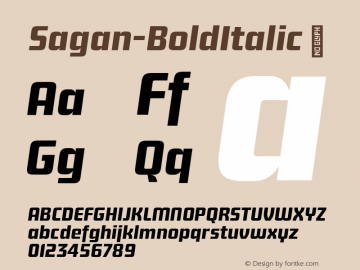 Sagan-BoldItalic ☞ Version 1.000;PS 001.000;hotconv 1.0.88;makeotf.lib2.5.64775;com.myfonts.easy.associated-typographics.sagan.bold-italic.wfkit2.version.4y1g图片样张