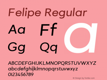 Felipe Regular Version 1.000 Font Sample