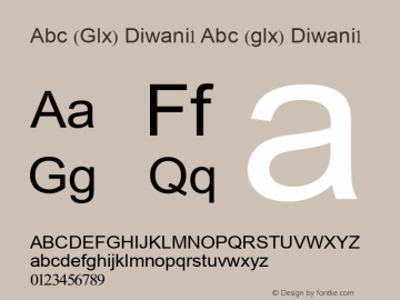 Abc (Glx) Diwani1 Abc (glx) Diwani1 Abc (Glx) Diwani1 Font Sample