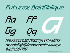 Futurex BoldOblique Macromedia Fontographer 4.1 6/19/00图片样张