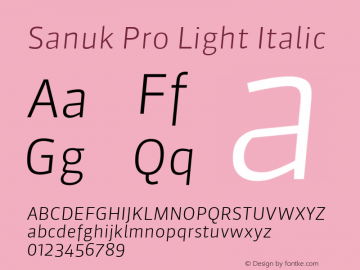 Sanuk Pro Light Italic Version 7.504; 2016; Build 1023图片样张