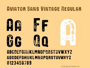 Aviator Sans Vintage Regular Version 1.000;PS 001.000;hotconv 1.0.70;makeotf.lib2.5.58329 DEVELOPMENT图片样张