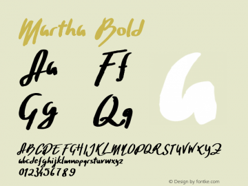 Martha Bold Version 1.000;PS 001.001;hotconv 1.0.56 Font Sample