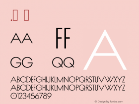 .  Version 1.0 Font Sample