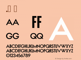 .  Version 1.0 Font Sample