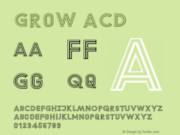 Grow ACD Version 1.002;PS 1.2;hotconv 1.0.70;makeotf.lib2.5.58329 DEVELOPMENT图片样张