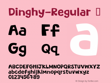 Dinghy-Regular ☞ Version 1.00 2016;com.myfonts.easy.kenrusselldesign.dinghy.regular.wfkit2.version.4Ctr Font Sample