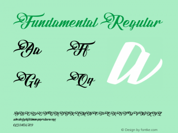 Fundamental Regular Version 1.000 Font Sample