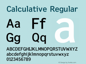 Calculative Regular Unknown图片样张