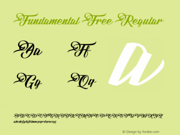 Fundamental Free Regular Version 1.000 Font Sample