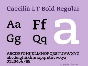 Caecilia LT Bold Regular Version 7.60 Kindle  09/05/2014 Font Sample