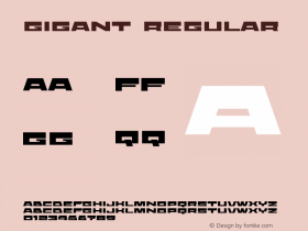 Gigant Regular Version 1.000 Font Sample