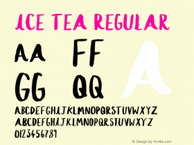 Ice Tea Regular Version 1.00 August 17, 2016, initial release Font Sample