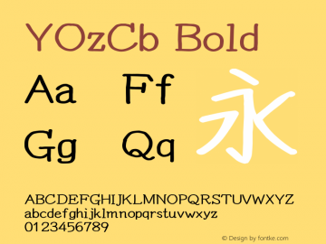 YOzCb Bold Version 14.04图片样张