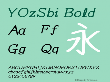 YOzSbi Bold Version 14.04图片样张