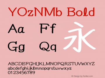 YOzNMb Bold Version 14.04图片样张