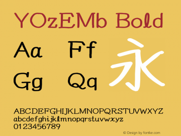 YOzEMb Bold Version 14.04图片样张