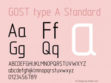 GOST Type A Font,GOST 2.304-81 Type A Font,GOST-2.304-81typeA Font.