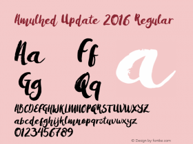 Amulhed Update 2016 Regular Version 1.000 Font Sample