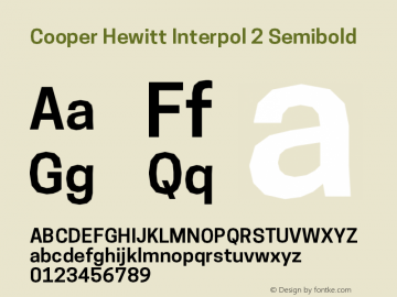 Cooper Hewitt Interpol 2 Semibold 1.000 Font Sample