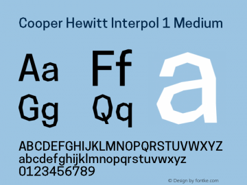 Cooper Hewitt Interpol 1 Medium 1.000 Font Sample