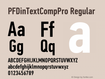 PFDinTextCompPro Regular Version 2.005 2005图片样张