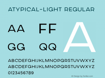 Atypical-Light Regular Version 1.000图片样张