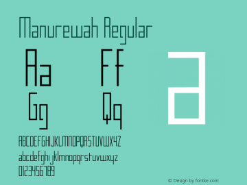 Manurewah Regular Version 1.000图片样张