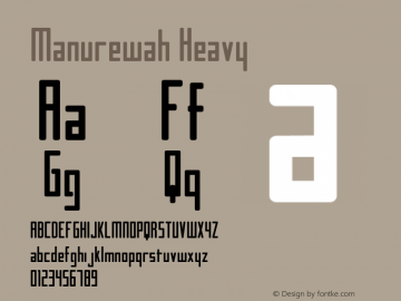 Manurewah Heavy 1.000 Font Sample