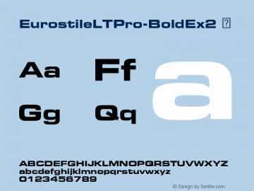 EurostileLTPro-BoldEx2 ☞ Version 1.000;PS 001.000;hotconv 1.0.38;com.myfonts.linotype.eurostile.pro-bold-extended-2.wfkit2.fNoo图片样张