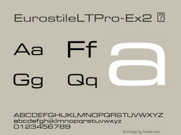 EurostileLTPro-Ex2 ☞ Version 1.000;PS 001.000;hotconv 1.0.38;com.myfonts.linotype.eurostile.pro-extended-2.wfkit2.fNoo Font Sample
