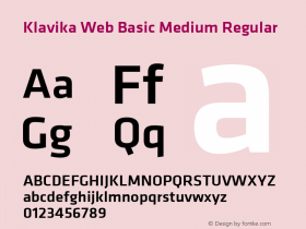 Klavika Web Basic Medium Regular Version 2.001图片样张
